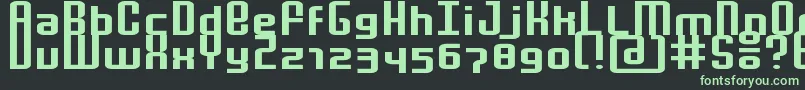 Czcionka MochaExtended – zielone czcionki na czarnym tle