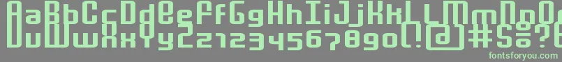 MochaExtended Font – Green Fonts on Gray Background