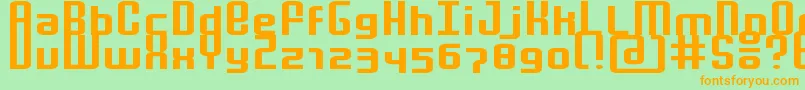 MochaExtended Font – Orange Fonts on Green Background