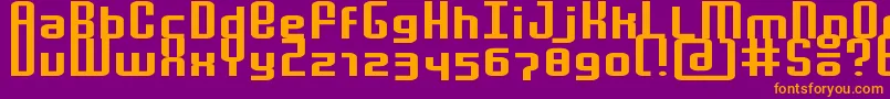 MochaExtended Font – Orange Fonts on Purple Background
