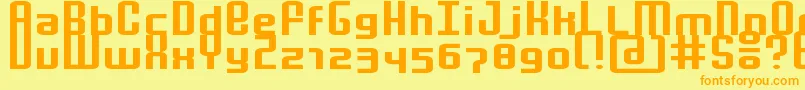 MochaExtended Font – Orange Fonts on Yellow Background