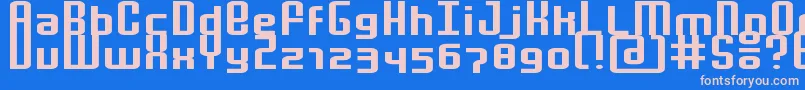 MochaExtended Font – Pink Fonts on Blue Background