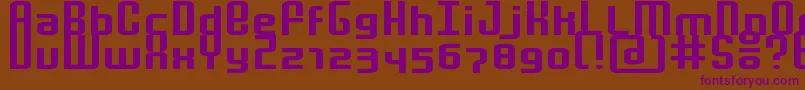 MochaExtended Font – Purple Fonts on Brown Background