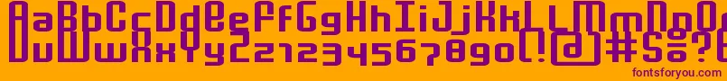 MochaExtended Font – Purple Fonts on Orange Background