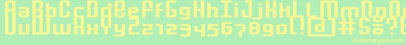 フォントMochaExtended – 黄色の文字が緑の背景にあります
