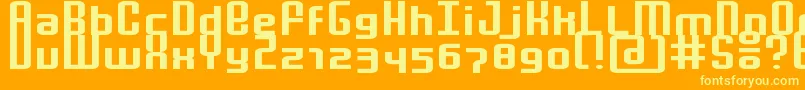 MochaExtended Font – Yellow Fonts on Orange Background