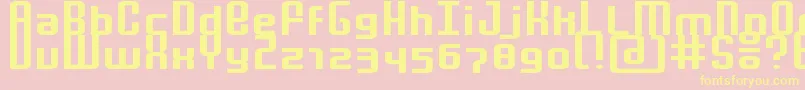MochaExtended Font – Yellow Fonts on Pink Background