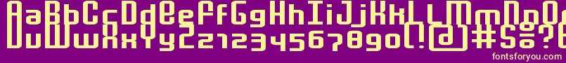 MochaExtended Font – Yellow Fonts on Purple Background