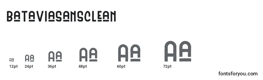 BataviaSansClean Font Sizes