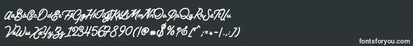 BataviaScriptClean Font – White Fonts on Black Background