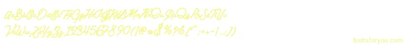 BataviaScriptClean-Schriftart – Gelbe Schriften