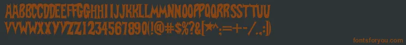 Шрифт BatFont – коричневые шрифты на чёрном фоне