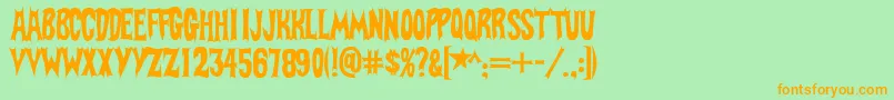 BatFont Font – Orange Fonts on Green Background