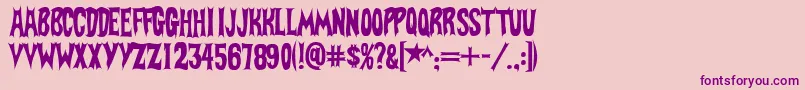 BatFont Font – Purple Fonts on Pink Background