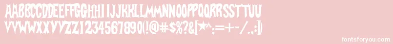 BatFont Font – White Fonts on Pink Background