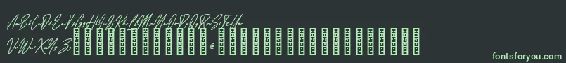 Bathagor-fontti – vihreät fontit mustalla taustalla