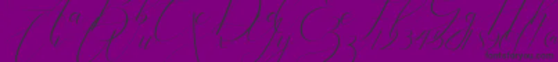 Bathey-Schriftart – Schwarze Schriften auf violettem Hintergrund