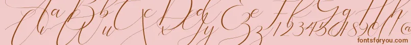 Bathey Font – Brown Fonts on Pink Background