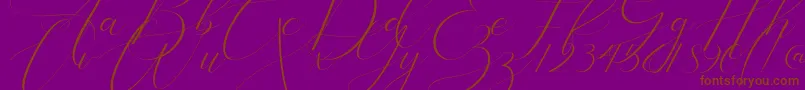 Bathey Font – Brown Fonts on Purple Background