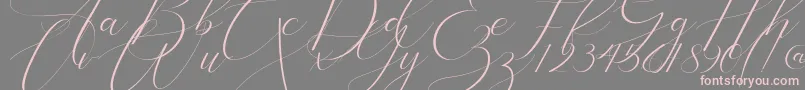 Bathey-Schriftart – Rosa Schriften auf grauem Hintergrund