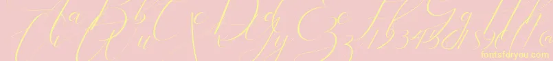 Czcionka Bathey – żółte czcionki na różowym tle
