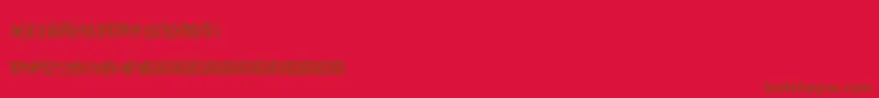 bathinginacid Font – Brown Fonts on Red Background
