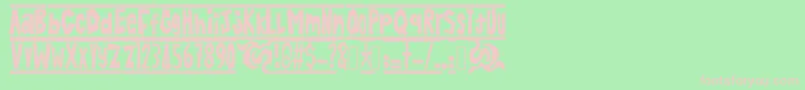 Batik Alin Font – Pink Fonts on Green Background