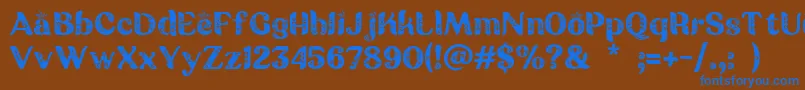 More about Batik Ganasan Font Batik Ganasan Font – Blue Fonts on Brown Background