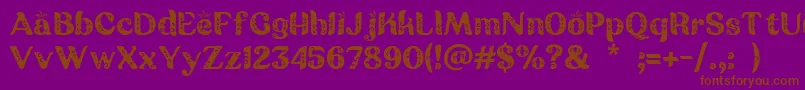 Batik Ganasan Font – Brown Fonts on Purple Background