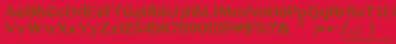 フォントBatik Ganasan – 赤い背景に茶色の文字
