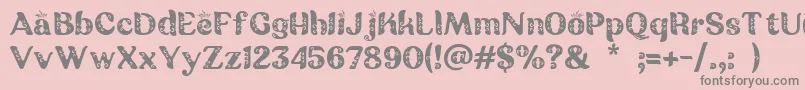 Batik Ganasan Font – Gray Fonts on Pink Background