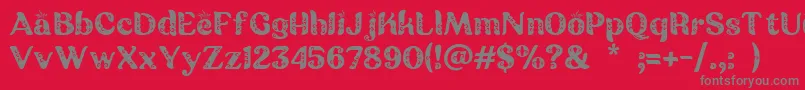 Batik Ganasan Font – Gray Fonts on Red Background