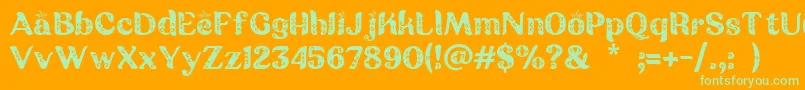 More about Batik Ganasan Font Batik Ganasan Font – Green Fonts on Orange Background