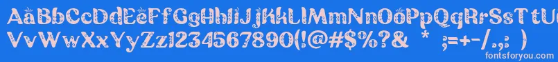 More about Batik Ganasan Font Batik Ganasan Font – Pink Fonts on Blue Background