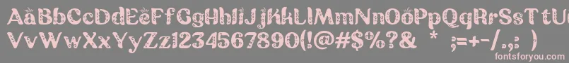 More about Batik Ganasan Font Batik Ganasan Font – Pink Fonts on Gray Background