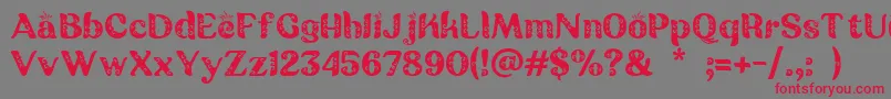 Batik Ganasan Font – Red Fonts on Gray Background