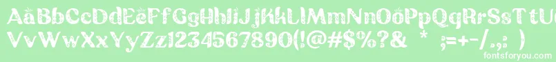 More about Batik Ganasan Font Batik Ganasan Font – White Fonts on Green Background