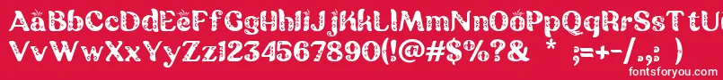Batik Ganasan Font – White Fonts on Red Background