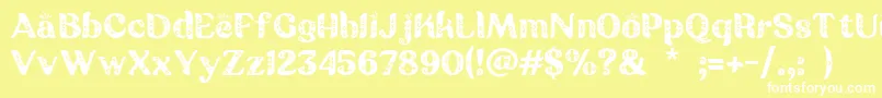 Batik Ganasan Font – White Fonts on Yellow Background