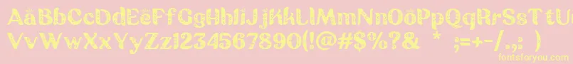 Batik Ganasan Font – Yellow Fonts on Pink Background