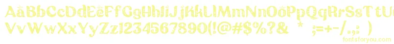 Batik Ganasan Font – Yellow Fonts on White Background