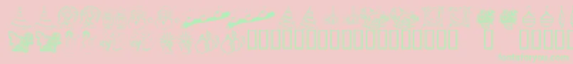 KrChristmasDings2004Two-Schriftart – Grüne Schriften auf rosa Hintergrund