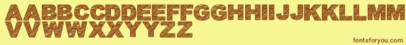 BatikFont1 Font – Brown Fonts on Yellow Background