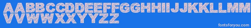 BatikFont1 Font – Pink Fonts on Blue Background