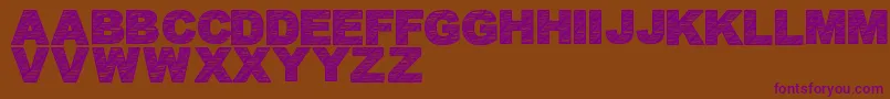 BatikFont1-Schriftart – Violette Schriften auf braunem Hintergrund