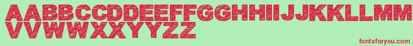 BatikFont1 Font – Red Fonts on Green Background