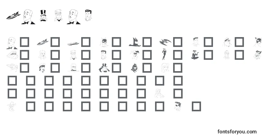 Шрифт BATMAN   (120812) – алфавит, цифры, специальные символы