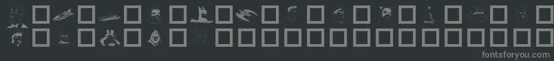 Czcionka BATMAN   – szare czcionki na czarnym tle