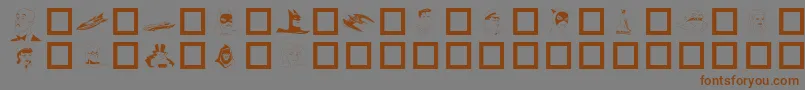 BATMAN Font – Brown Fonts on Gray Background