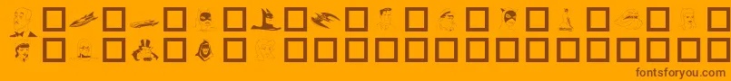 BATMAN Font – Brown Fonts on Orange Background